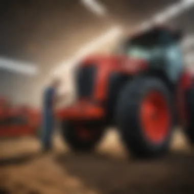Enhancing Agricultural Maintenance with Napa Tools Agricultural setting showcasing machinery maintenance with Napa tools
