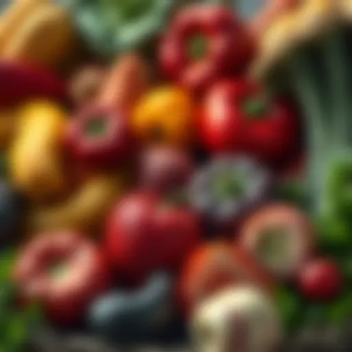 Nutrient-Rich Produce for Cholesterol Control Vibrant fruits and vegetables for a heart-healthy diet