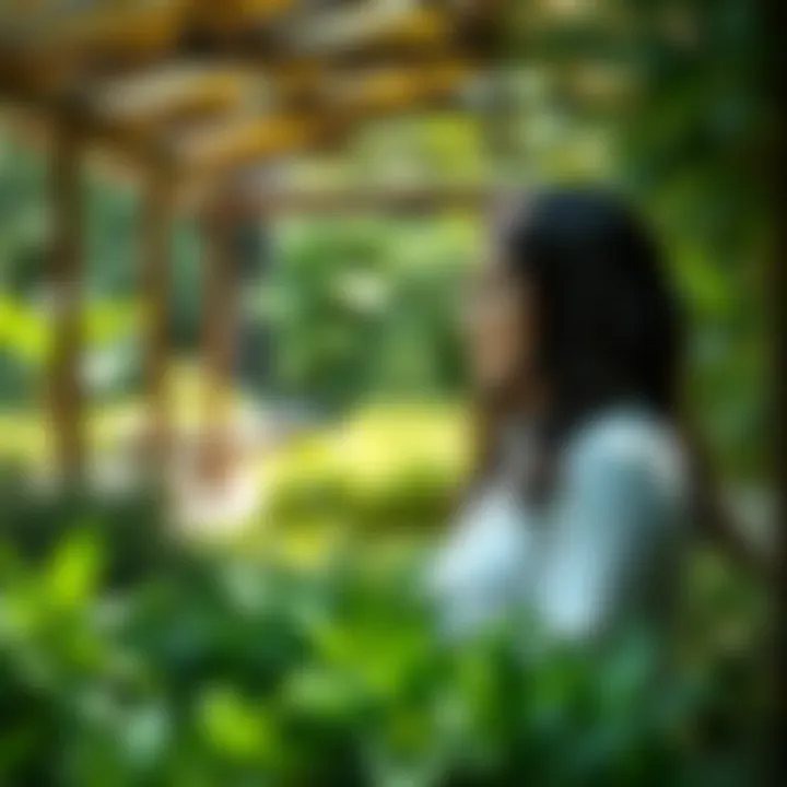 A serene outdoor space promoting physical activity and relaxation