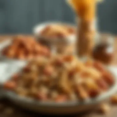 Whole grains and nuts displayed as healthy snack options