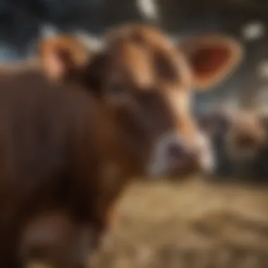 Infographic showcasing bred heifer market trends