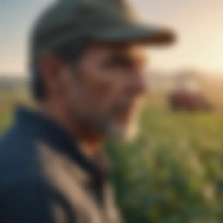 Diverse crops growing in a field