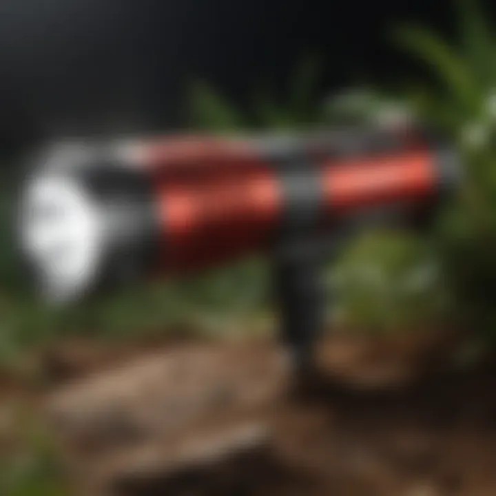 Close-up view of Nebo Blast RC flashlight's advanced lighting technology