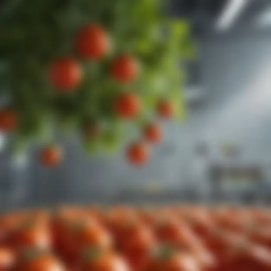 Nutrient-rich hydroponic tomato setup