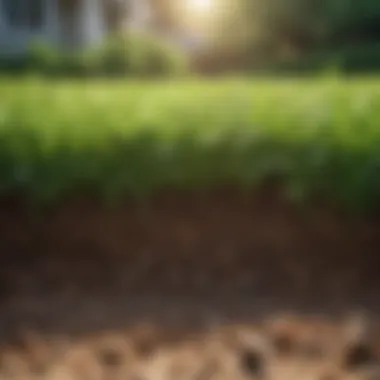 Close-up of a lush green lawn highlighting optimal soil moisture