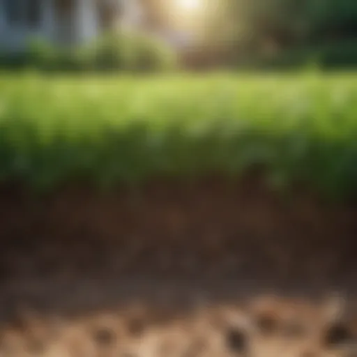 Close-up of a lush green lawn highlighting optimal soil moisture