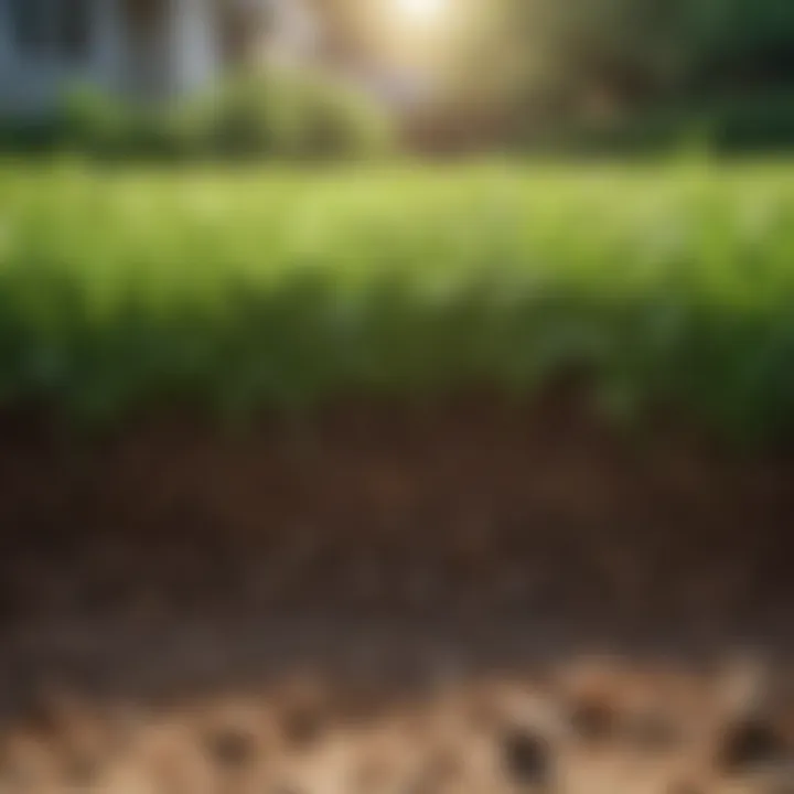 Close-up of a lush green lawn highlighting optimal soil moisture