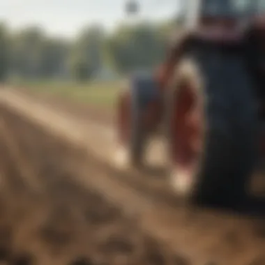 Farmer using technology in the field