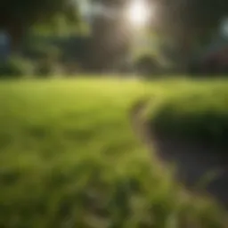 A lush green lawn thriving under optimal conditions