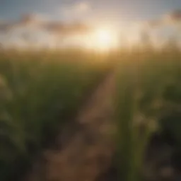 Lush oat field under optimal growing conditions