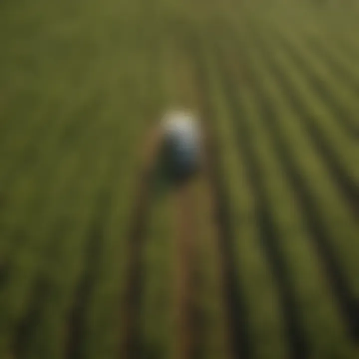 An aerial view illustrating the seasonal changes in Texas climate impacting herbicide application