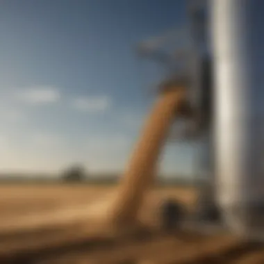 Sustainability Benefits of Used Grain Bin Augers Illustration showcasing the sustainability benefits of using used augers