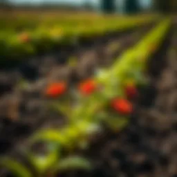 Vibrant crops growing in healthy soil.