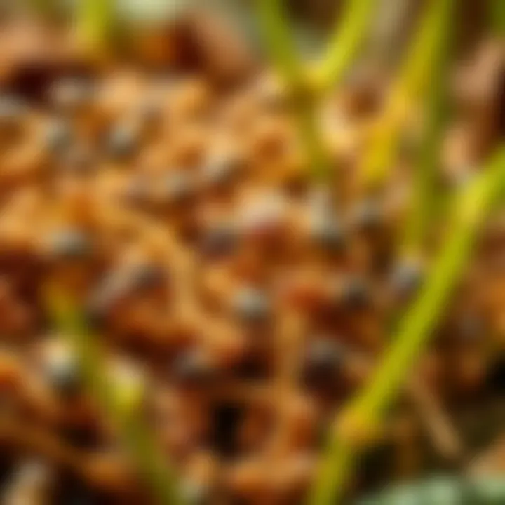 Orkin mites interacting within a crop ecosystem