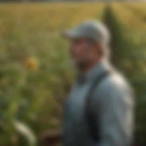 A thriving crop field showcasing diverse plant species.