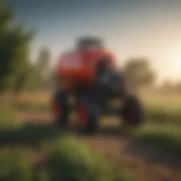 High-efficiency pest pump sprayer in a field