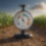 Balanced pH scale illustrating optimal ranges for crops