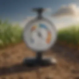 Balanced pH scale illustrating optimal ranges for crops