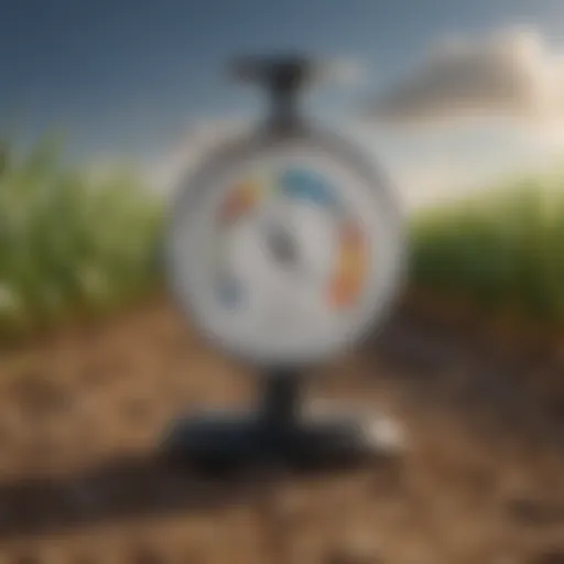 Balanced pH scale illustrating optimal ranges for crops