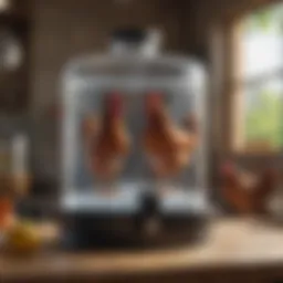Innovative poultry water dispenser design showcasing functionality