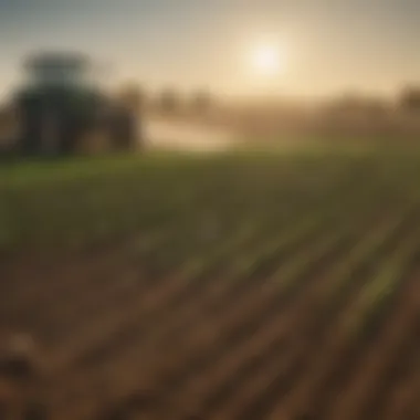 Diagram illustrating sustainable farming practices with fertilizers