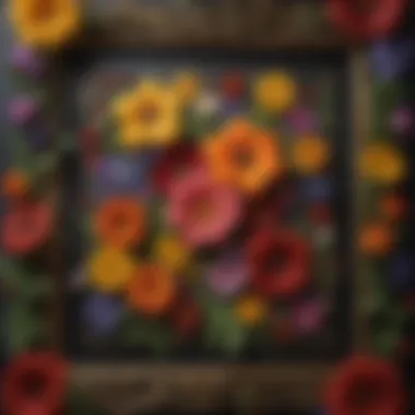 Pressed Flowers Art Pressed flowers displayed in a decorative frame