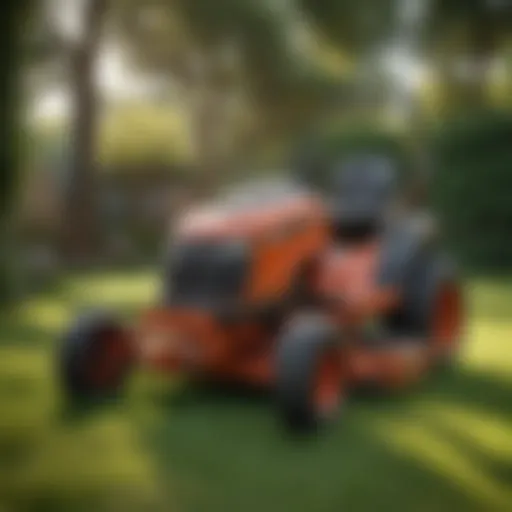 Different types of lawn mowers displayed