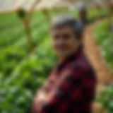 A lush regenerative farm showcasing diverse crops and healthy soil