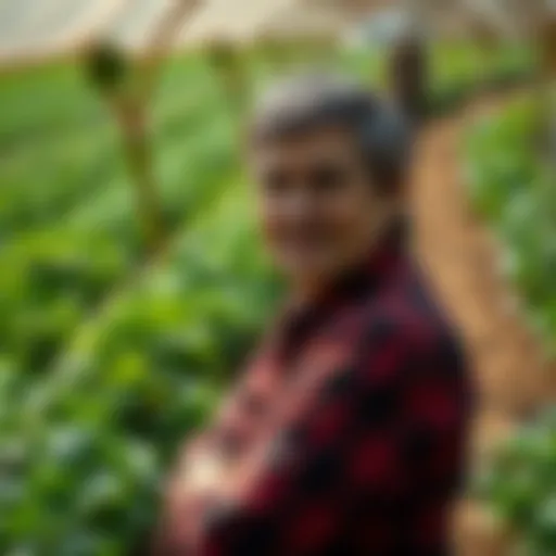 Diversity in Regenerative Farming A lush regenerative farm showcasing diverse crops and healthy soil