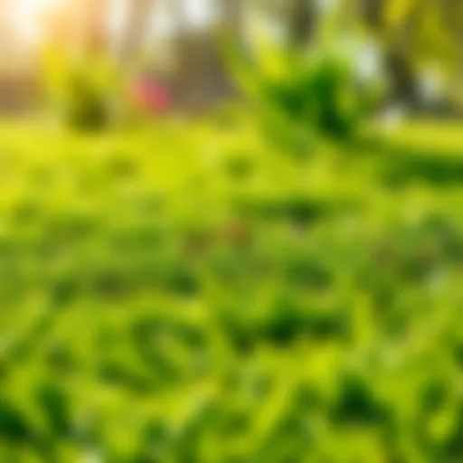 Lush green lawn after restoration