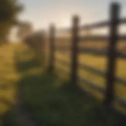 Durable cattle fence panels in a sunny pasture