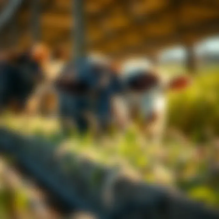 Rye grass integrated in livestock feeding systems on a farm