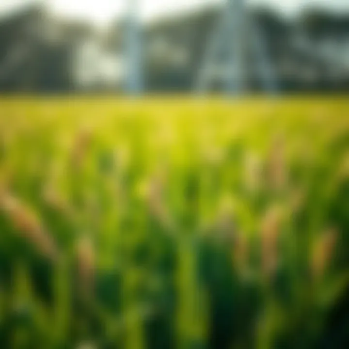 Vibrant rye grass fields in Florida showcasing lush growth