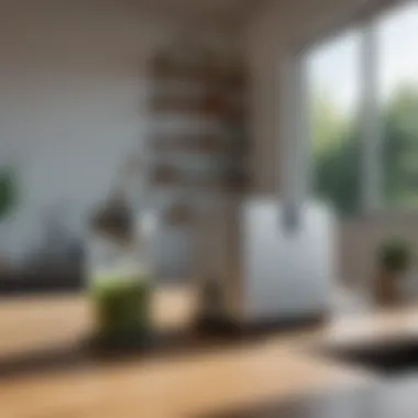 A modern sanitizing machine in a home setting