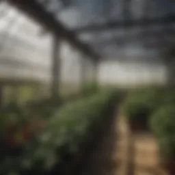 Blackout shutter installation in a greenhouse