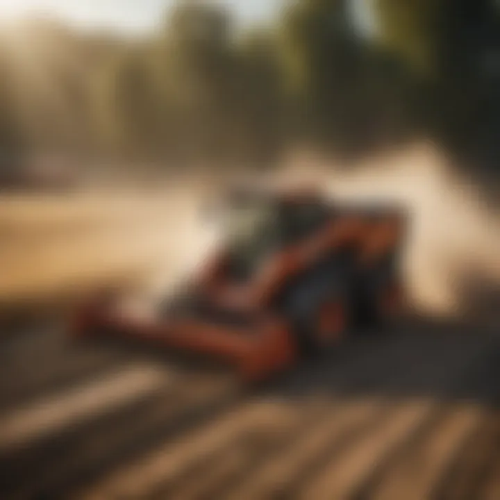 Farm using a skid steer for harvesting