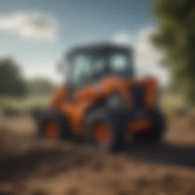 Maintenance check on a skid steer