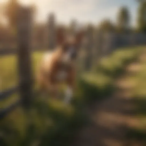 A durable fence separating the grass area from a dog run