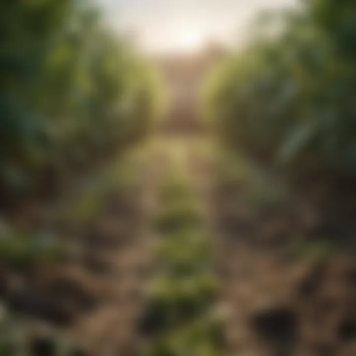 Healthy crops thriving in a controlled environment
