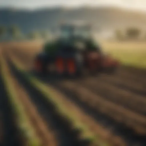 Field demonstrating sustainable farming practices