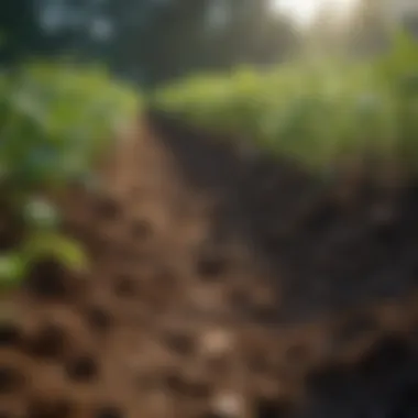 Nutrient-Rich Soil Healthy soil enriched with organic matter and nutrients