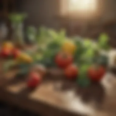 Diverse Organic Nutrients A variety of organic nutrients laying on a wooden table