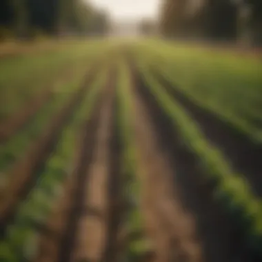 Diverse crop rotation visibly benefiting the agricultural landscape.