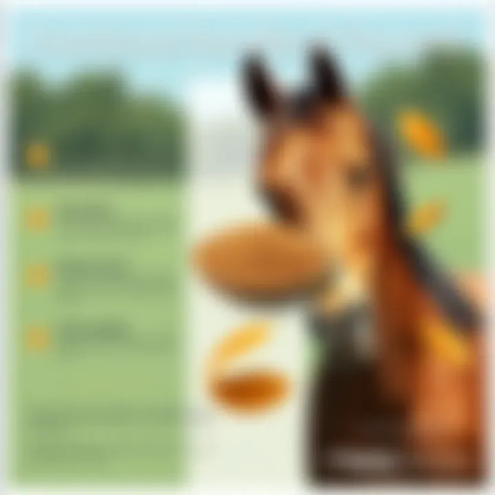 An infographic displaying the nutritional benefits of flaxseed for horses