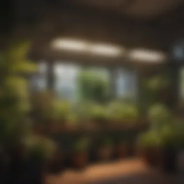 Optimal Setup for Indoor Gardening Setup for indoor gardening with grow lights