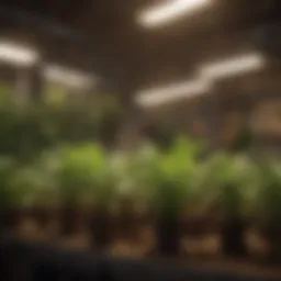 Various types of indoor grow lights