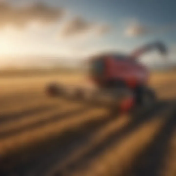 Automated harvesting machine in action