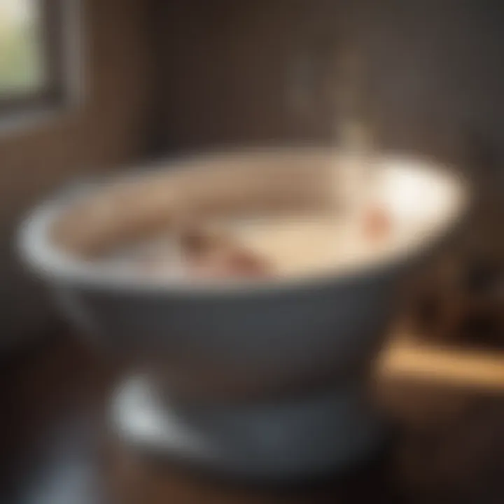 Foot bath setup with natural cleaning solution