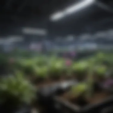 Diverse Types of UV Grow Lights in Agriculture Different types of UV grow lights displayed together