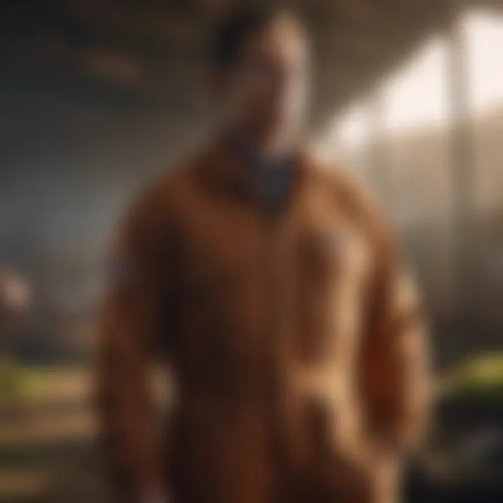 Comfortable design features of unlined coveralls